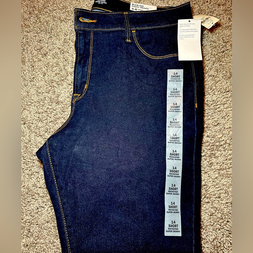 Old navy rockstar jeans size 14 short